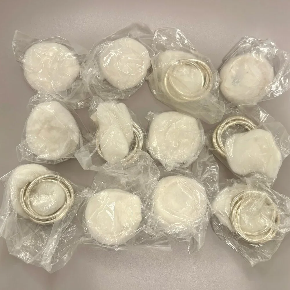 NWT Crate & Barrel triple link silverplate napkin rings/12